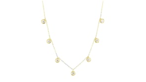2.00 ct. t.w. Lab-Grown Diamond Dangle Station Necklace in 14kt Yellow Gold