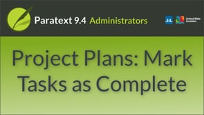 Project Plans: Mark Tasks as Complete