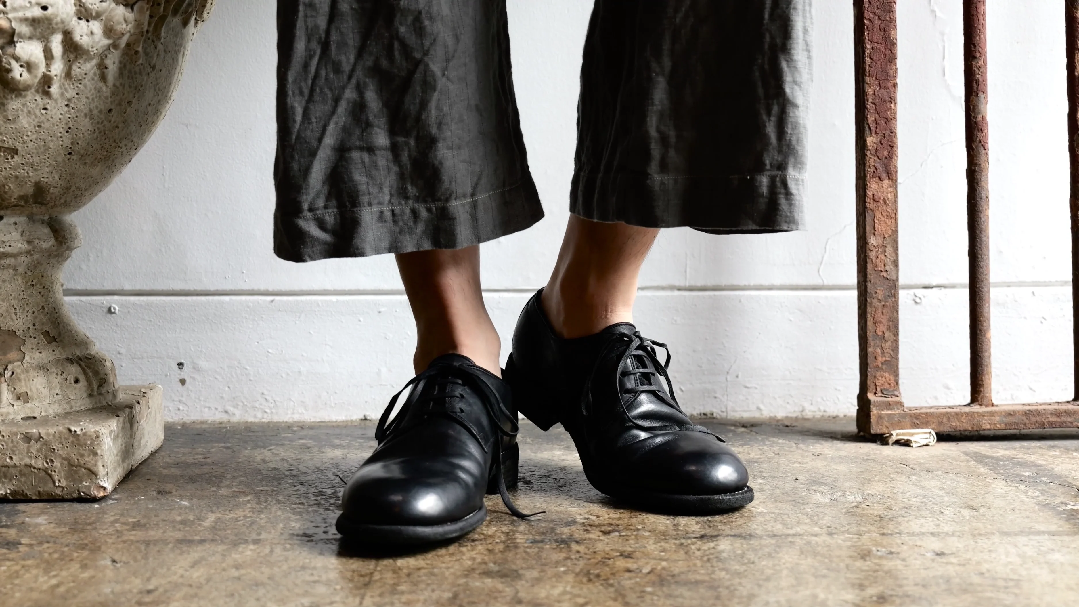 ドレスシューズ・革靴・ビジネスシューズ GUIDI 25SS Black Horse Full Derby Shoes 992 BLKT No 992X. Classic Derby Horse Full Grain. BLKT (Black). GUIDI
