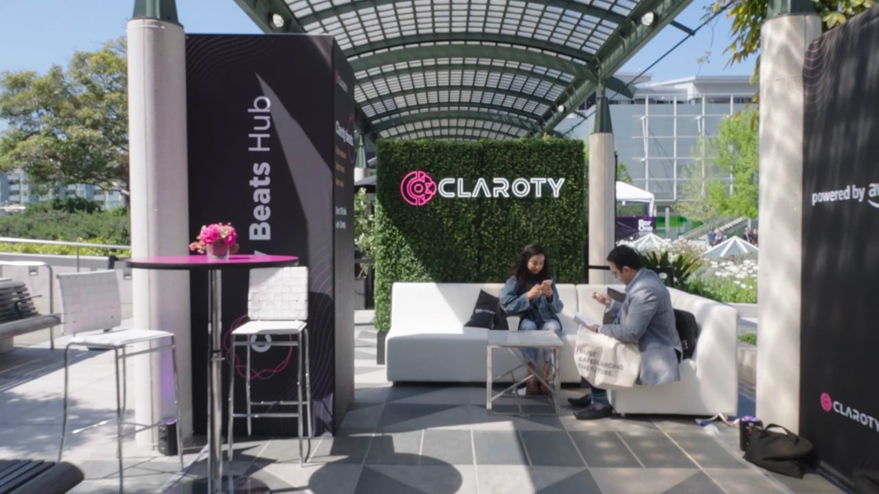 Video still from the Claroty Hospitality Suite at RSA Conference 2024, B Restaurant project by Where2Studios