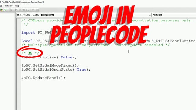 Emoji in PeopleCode