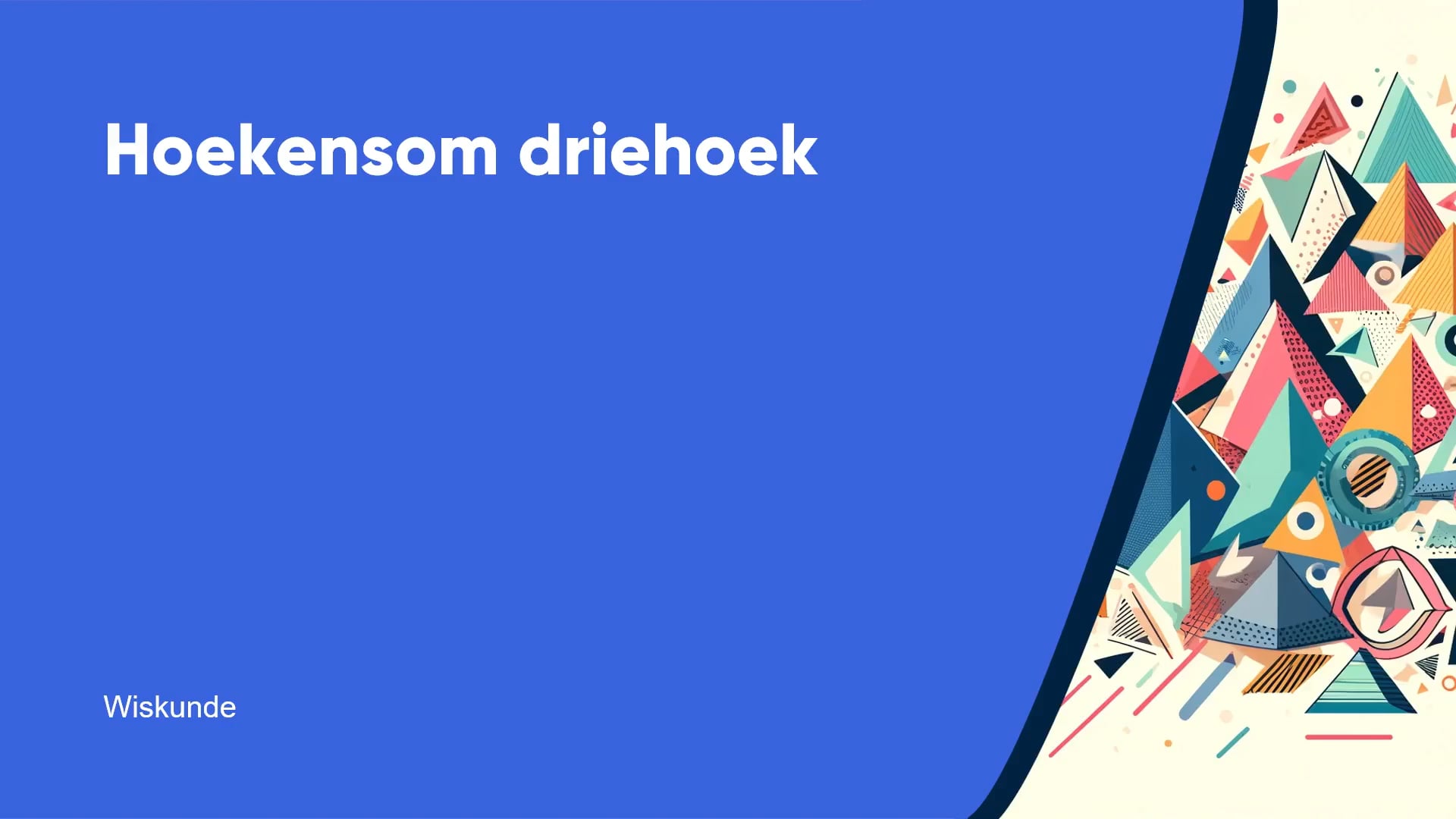 Hoekensom driehoek