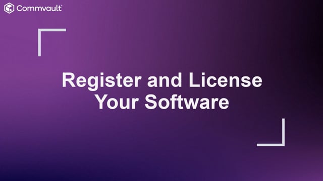 Register and License Your Software