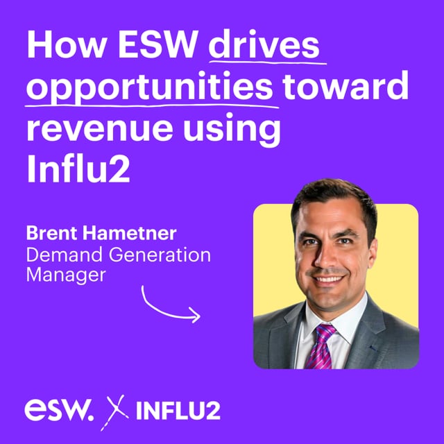 How ESW drives opportunities toward revenue using Influ2