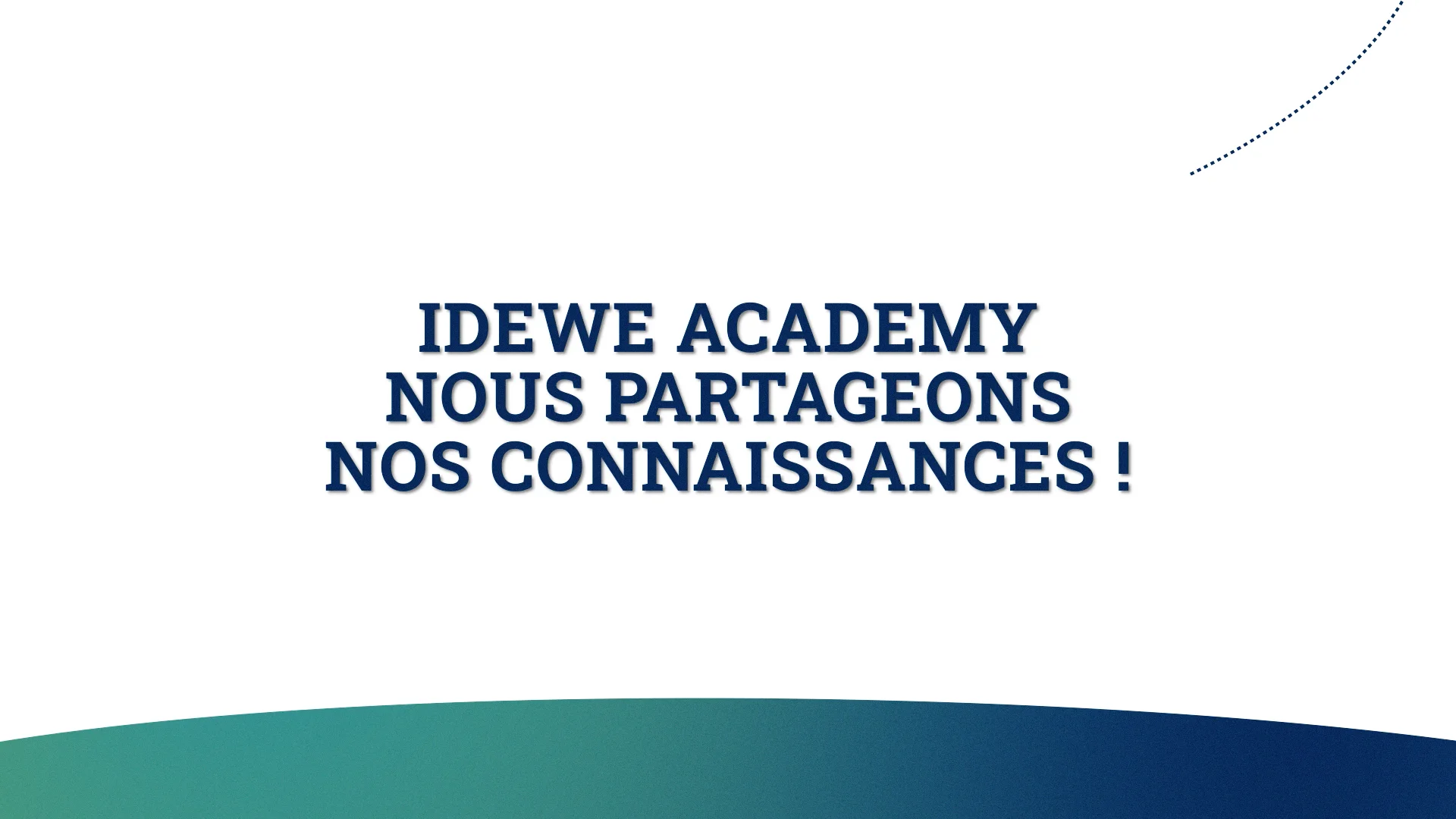 IDEWE Academy, nous partageons nos connaissances ! on Vimeo
