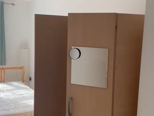 Video 1: Double bed, bedside drawers, large window