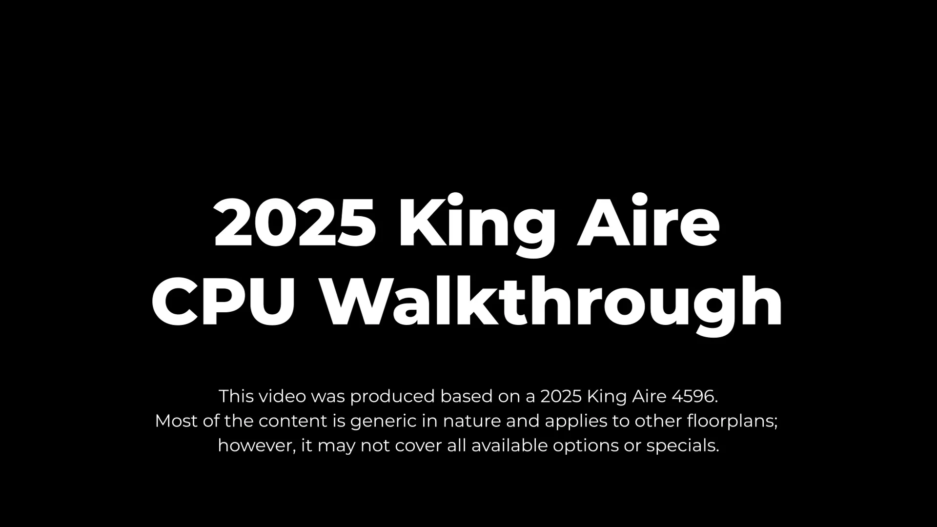 2025 King Aire CPU Walkthrough