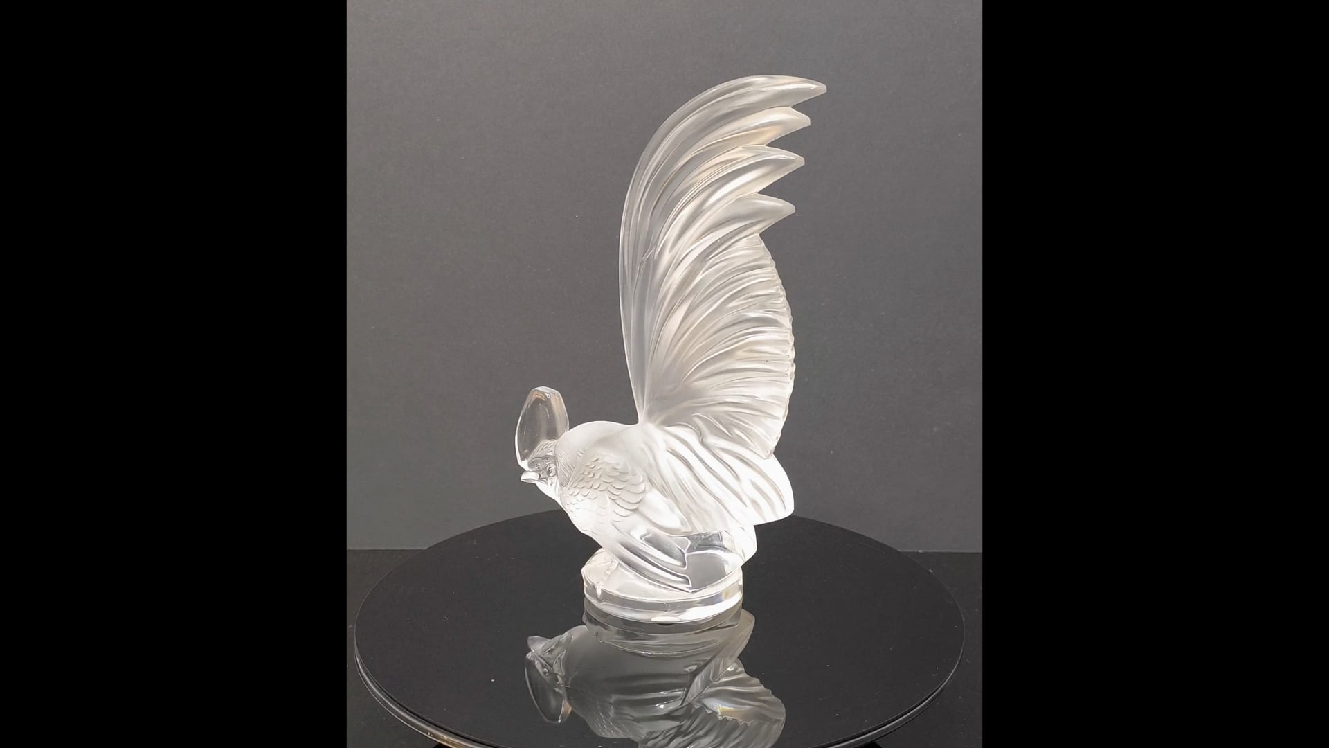 Iconic Sculpture Coq Nain, Rooster, Designed by R. Lalique, France