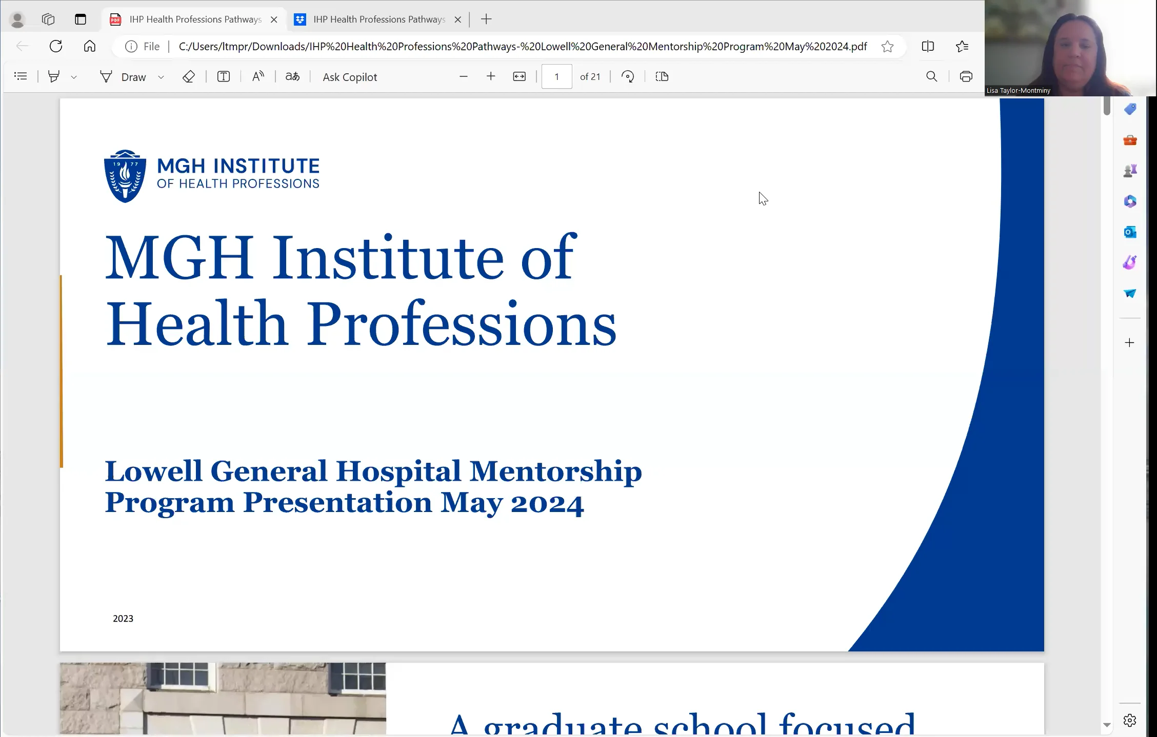 MGH Institute of Health ProfessionsDiscussion on NP/PA school on Vimeo