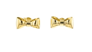Italian 14kt Yellow Gold Bow Earrings
