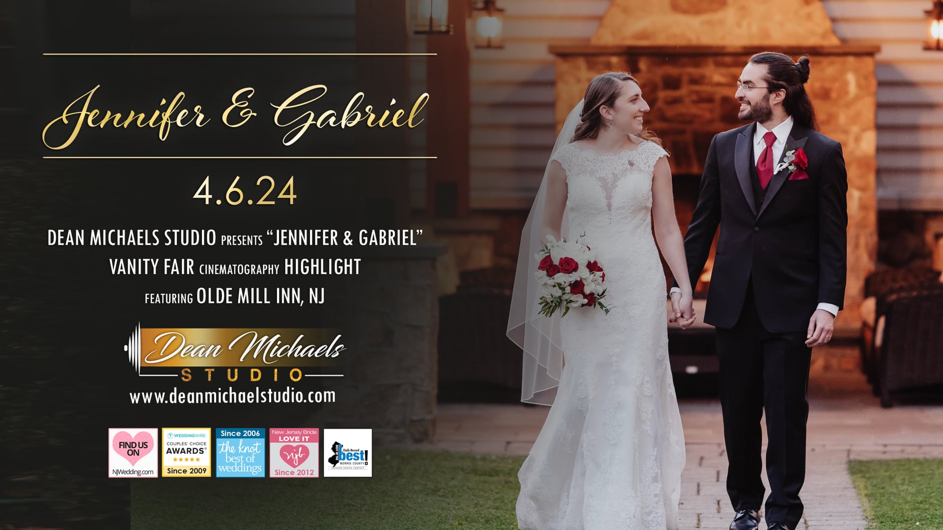 Jennifer & Gabriel's Wedding Highlight Recap at Olde Mill Inn, NJ