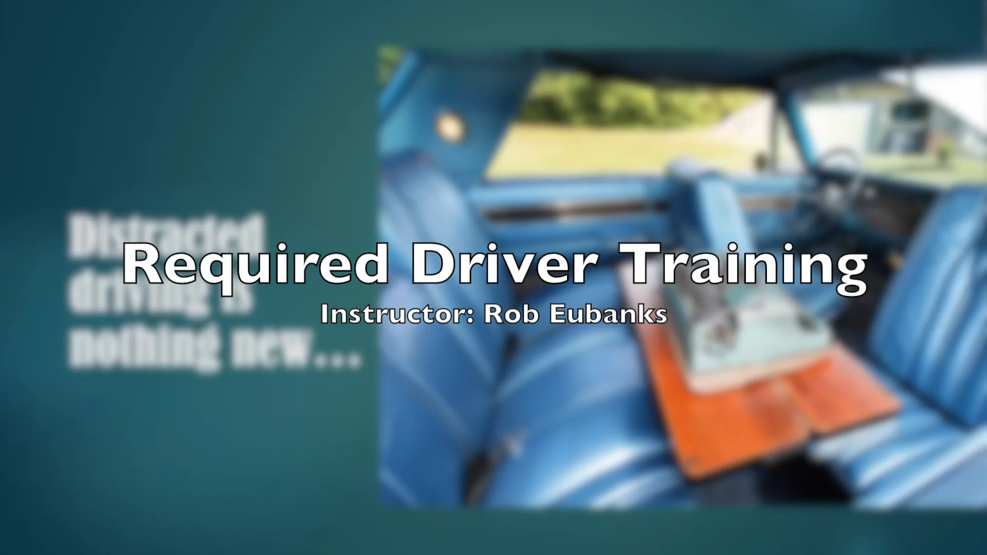 Driver Training on Vimeo