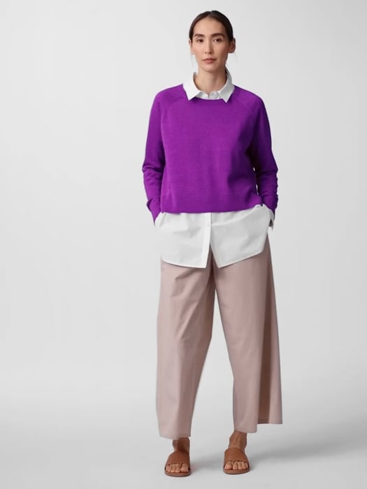 Organic Linen Cotton Raglan-Sleeve Top | EILEEN FISHER Organic Linen Cotton Raglan-Sleeve Top | EILEEN FISHER
