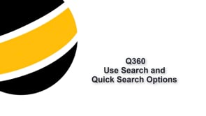 Quick Search in Q360