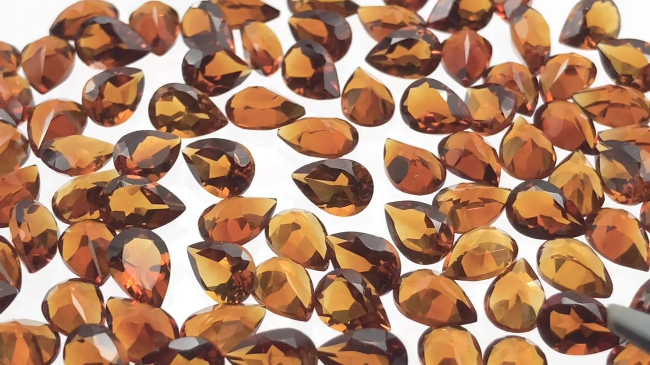 動画】宝石質マデイラシトリンAAA ルース ペアシェイプファセット