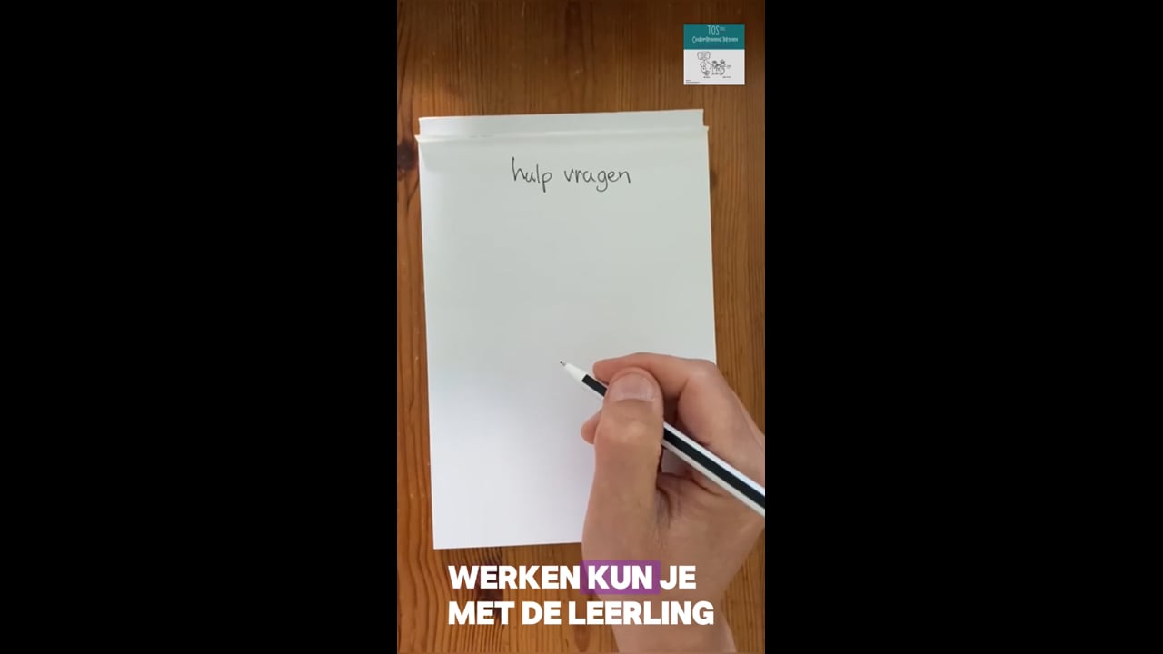 Stappenplan hulp vragen bij zelfstandig werken