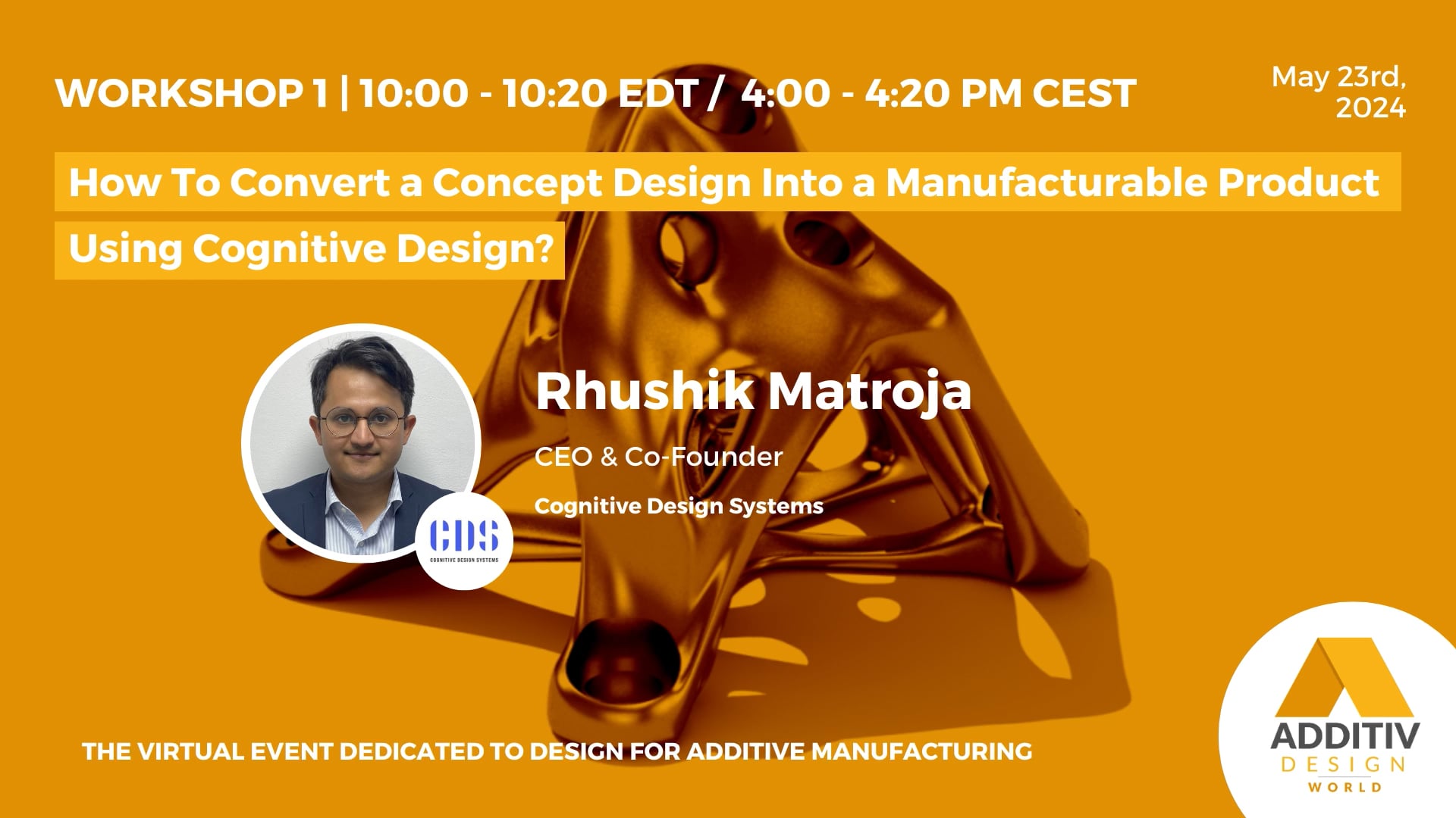 How to convert a concept design into a manufacturable product using cognitive design