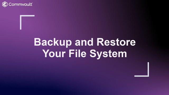 Backup and Restore Your File System