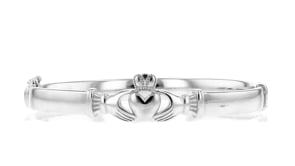 Sterling Silver Claddagh Bangle Bracelet