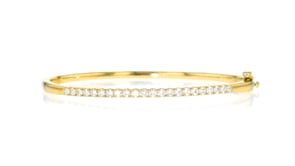 1.00 ct. t.w. Lab-Grown Diamond Bangled Bracelet in 18kt Gold Over Sterling