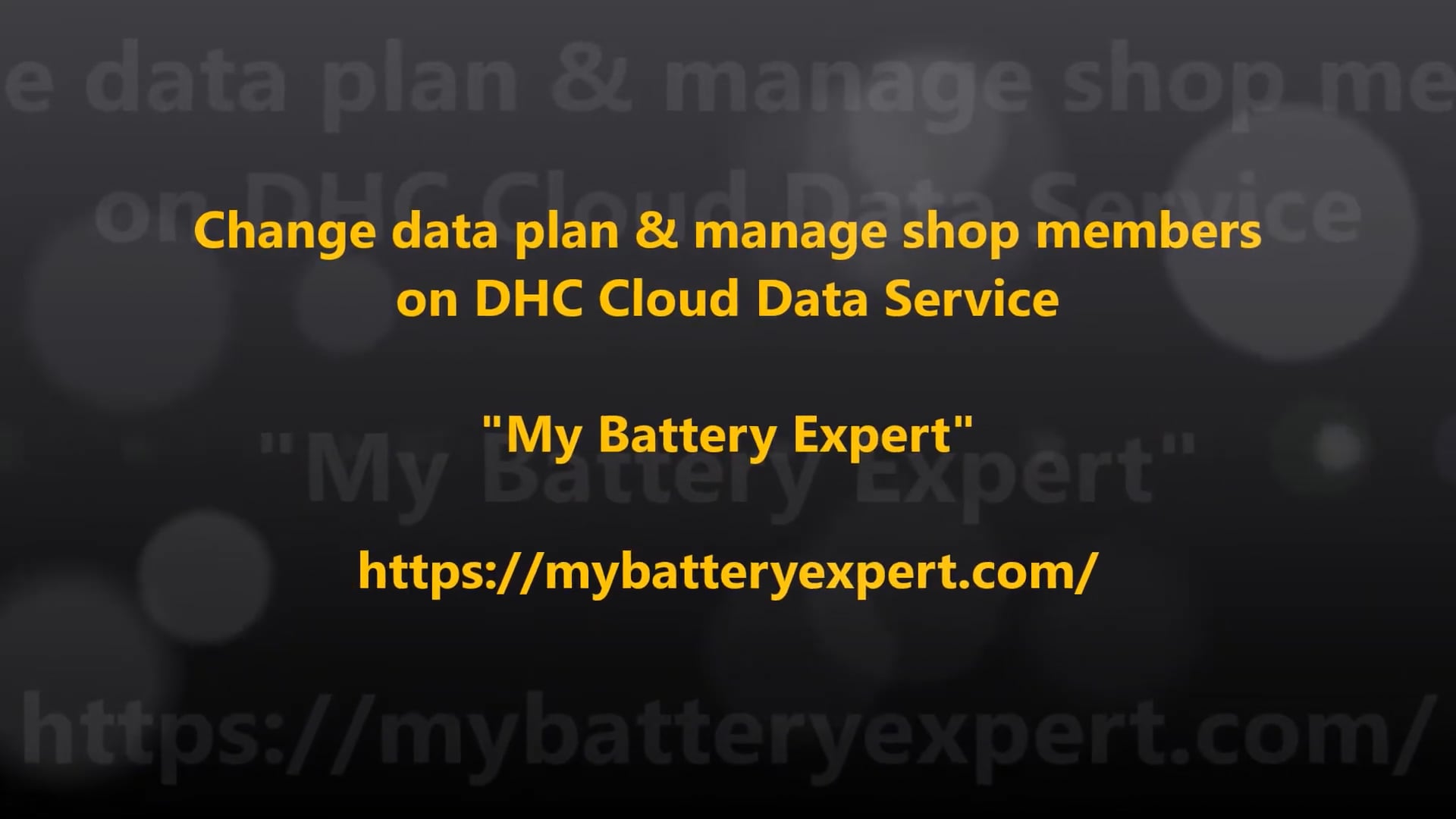 Change data plan & manage shop members on DHC cloud data service, My Battery Expert