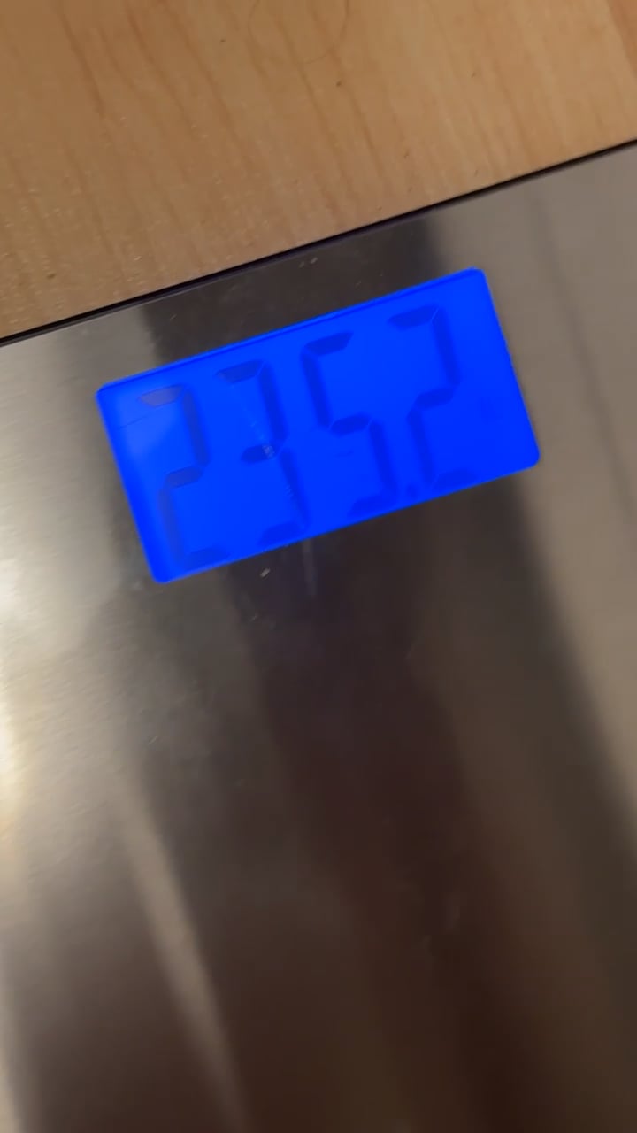 Watch zachary pedlow's Weight: 235.2 pounds