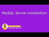 SQL: MySQL Server Installation
