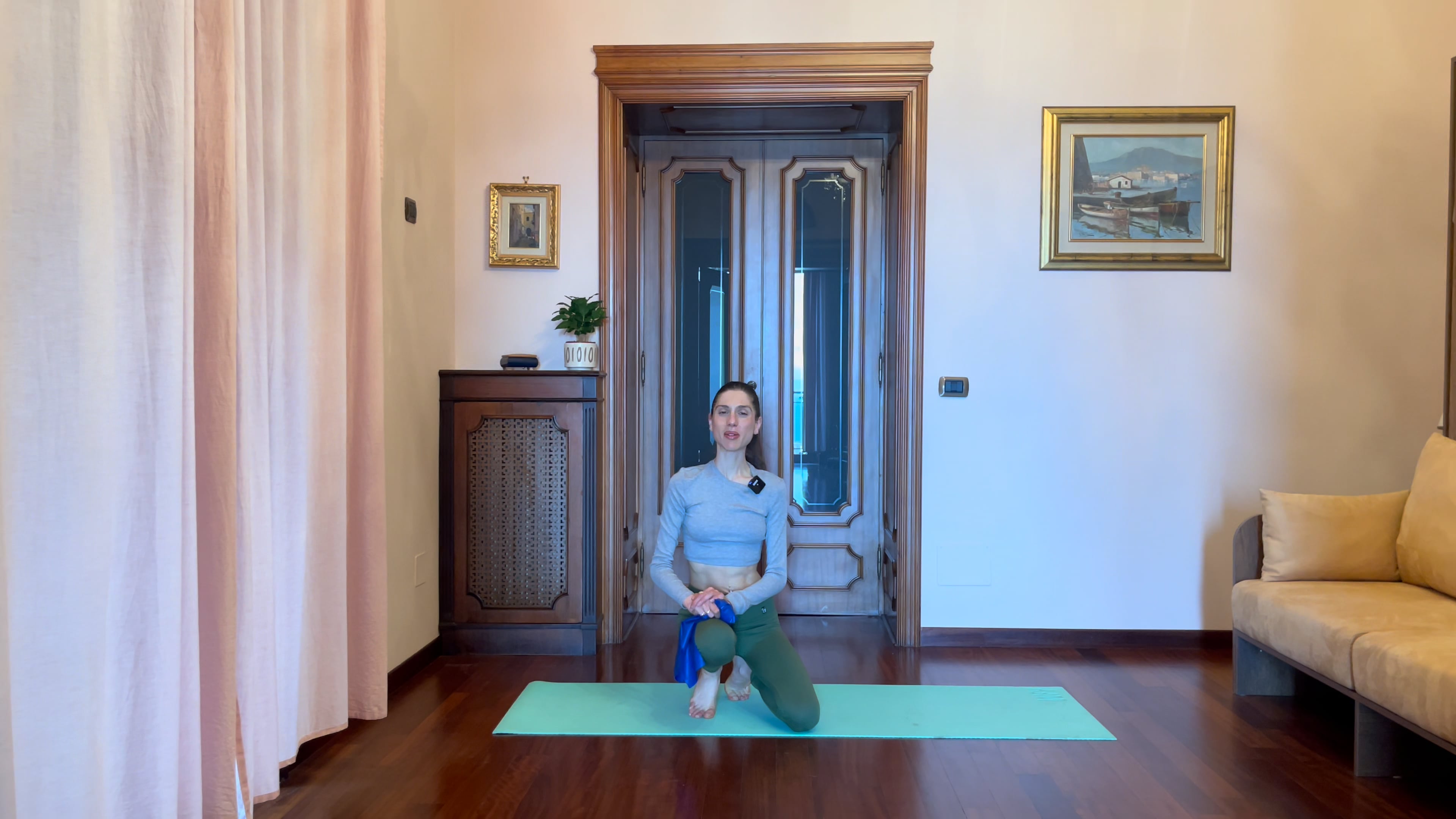 3. Travelling Pilates: Core & legs with the band