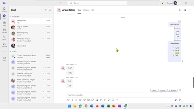 18 Chats in eigenem Fenster