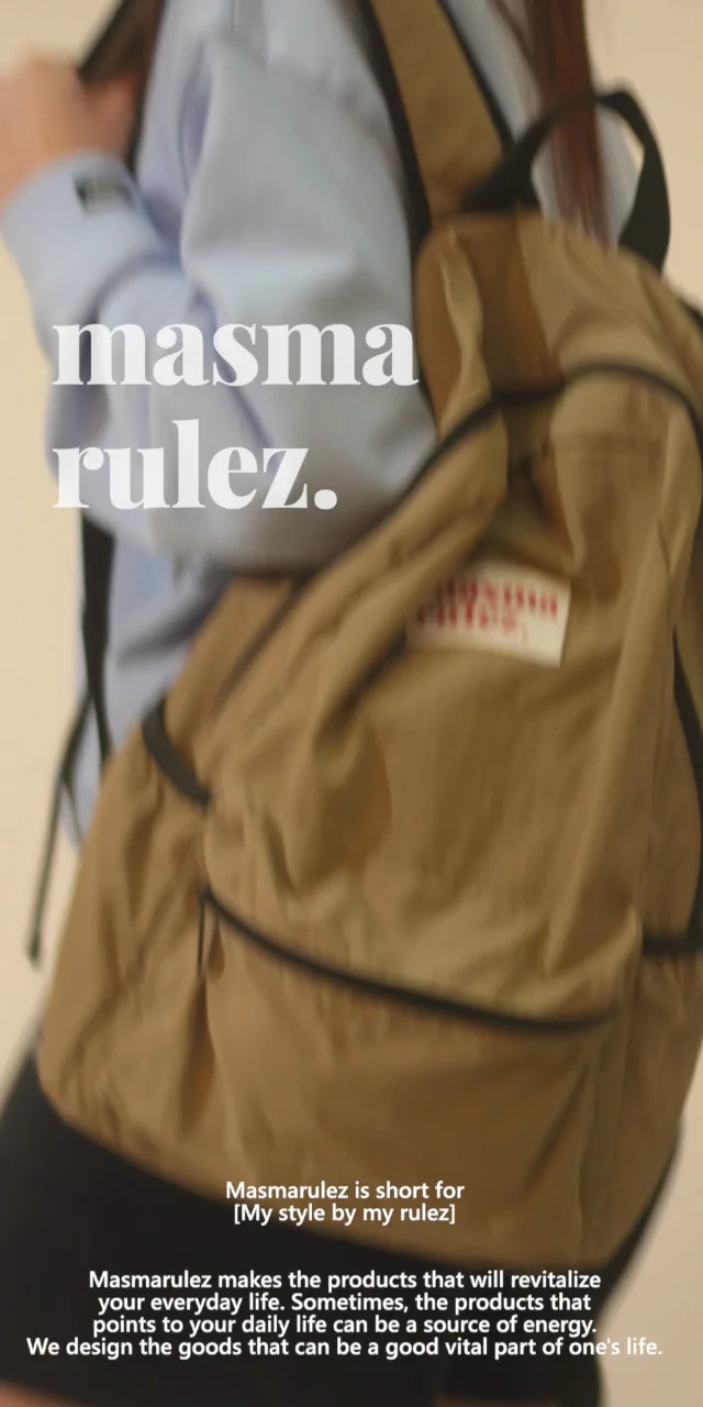 バックパック・リュック masmarulez Daily backpack Cocoa 5000577408 Daily backpack _ Black : Masmarulez [마스마룰즈]