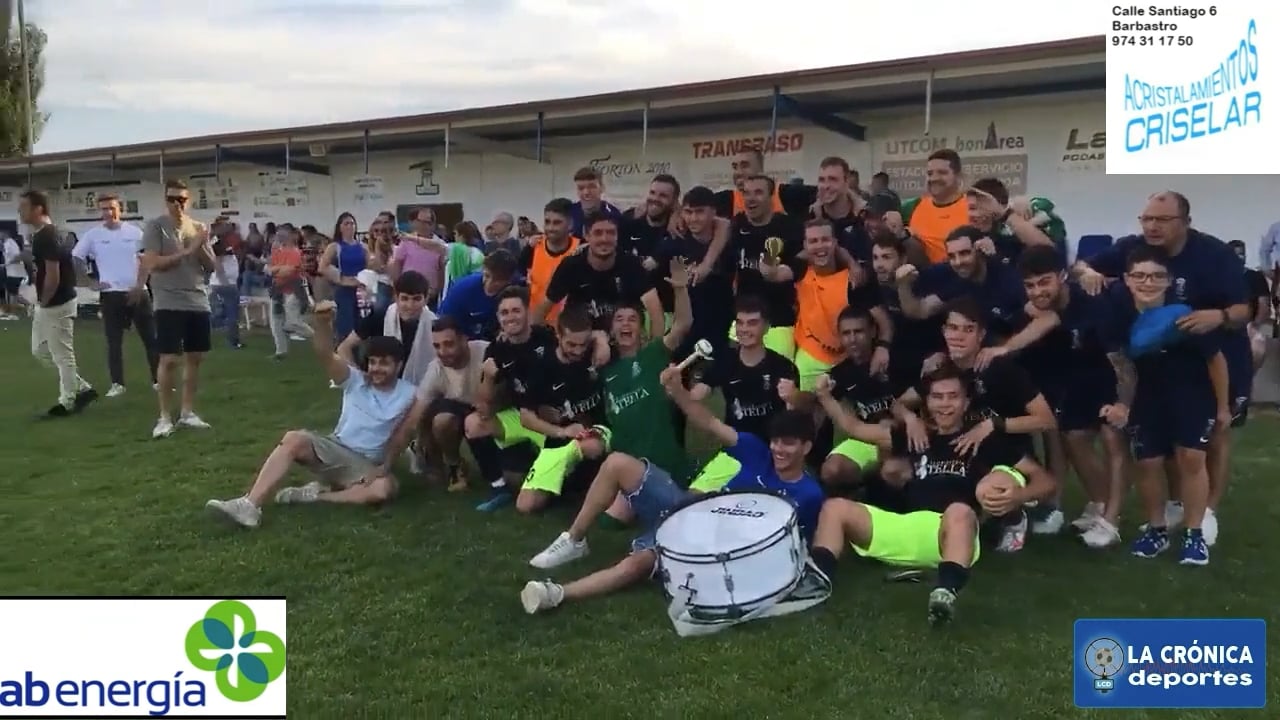 LA PEÑA CELEBRA QUE JUGARÁ EL PLAYOFF PARA VOLVER A PREFERENTE (UD Binaced 2-3 P. Ferranca Tella