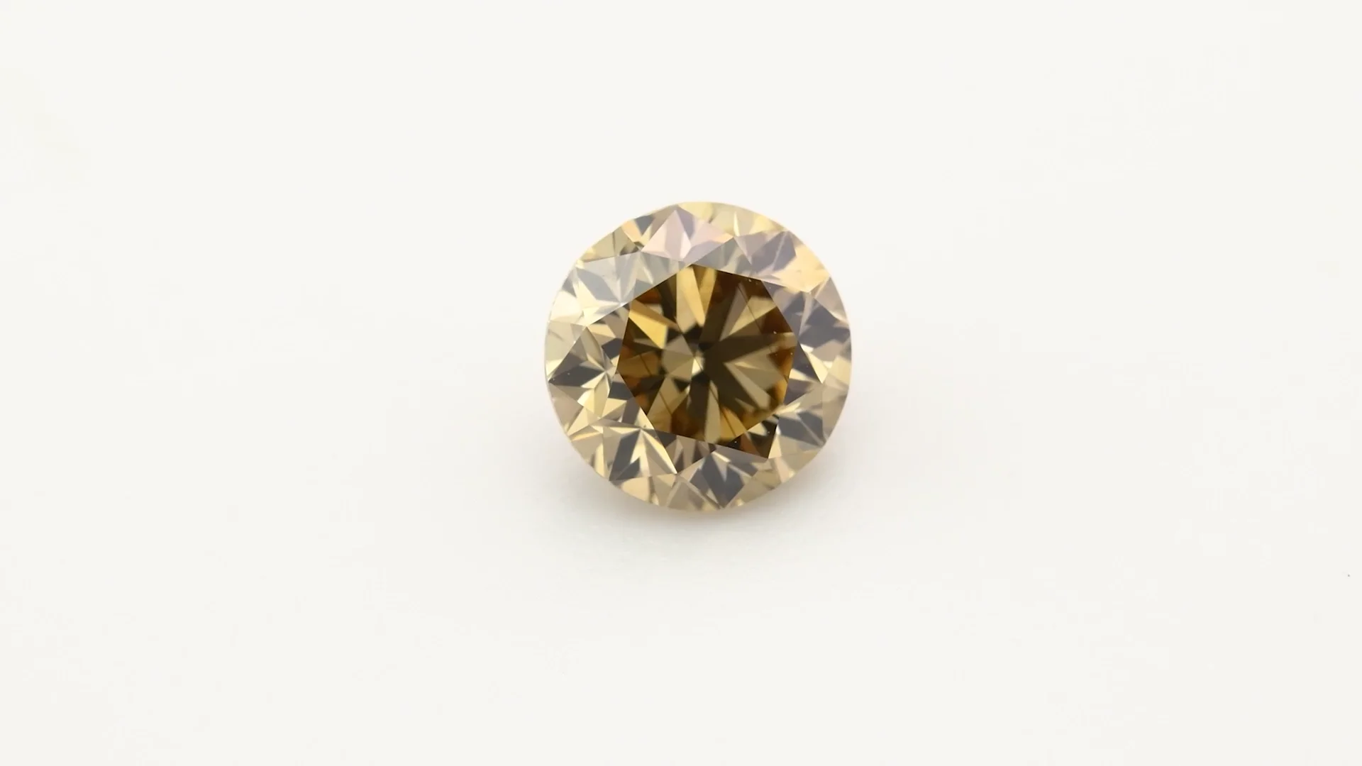 1.00 Carat Fancy Yellowish Brown Round Brilliant Diamond VS1