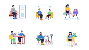 Animated Interview Illustration Set, an Object Illustration by Prosymbols (Thumbnail 13 of 13)