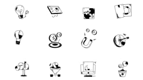Animated Statistics Doodles, a Solid Icon by Prosymbols (Thumbnail 7 of 7)