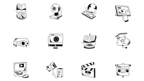 Animated E Learning Icons, a Solid Icon by Prosymbols (Thumbnail 7 of 7)