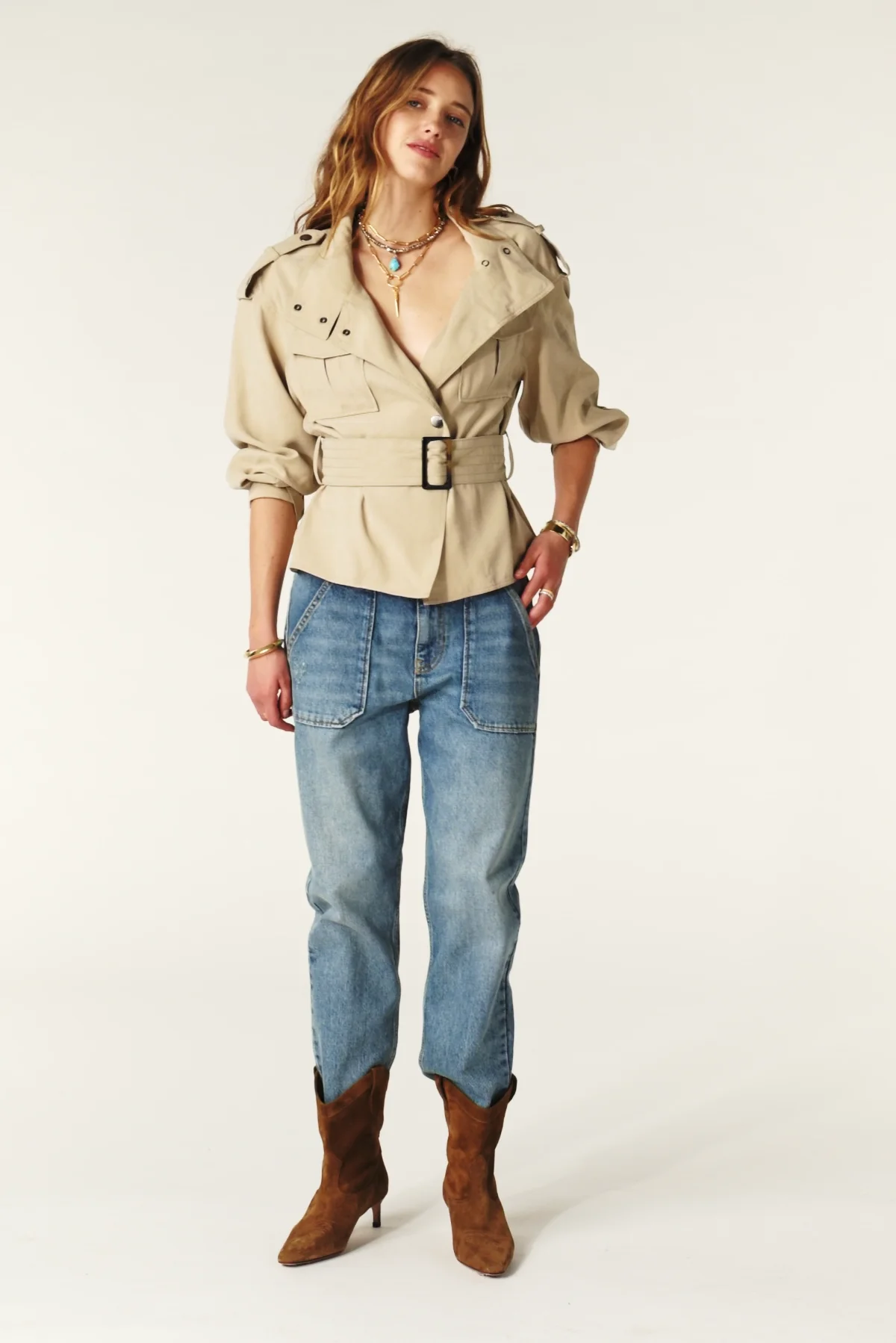 Veste BA&SH Dauphine En Laine - Taille 36/38 - Beige - Neuf Sans Étiquettes