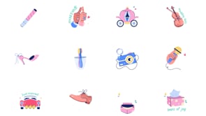 Animated Wedding Stickers, a Duotone Icon by Prosymbols (Thumbnail 10 of 10)
