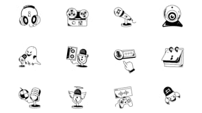 Animated Podcast Icons, a Solid Icon by Prosymbols (Thumbnail 7 of 7)