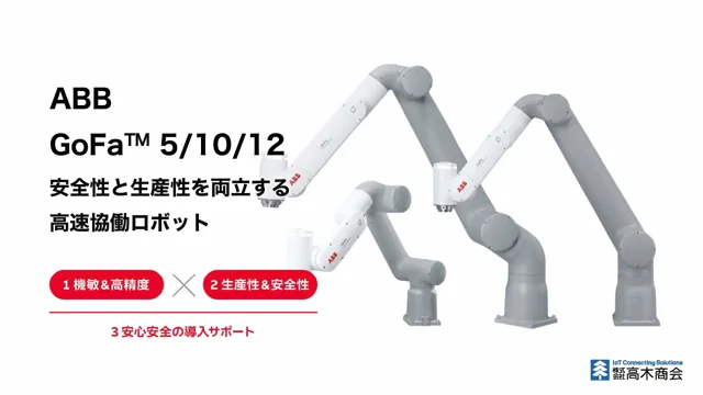 ABB GoFa 5/10/12 安全性と生産性を両立する高速協働ロボット