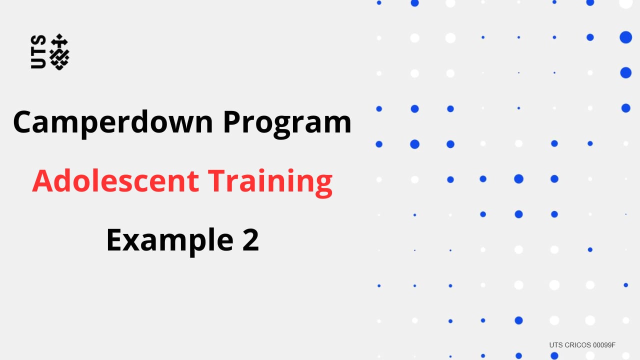 Camperdown Program Adolescent Training Example 2 | Videos & Movies on Vimeo