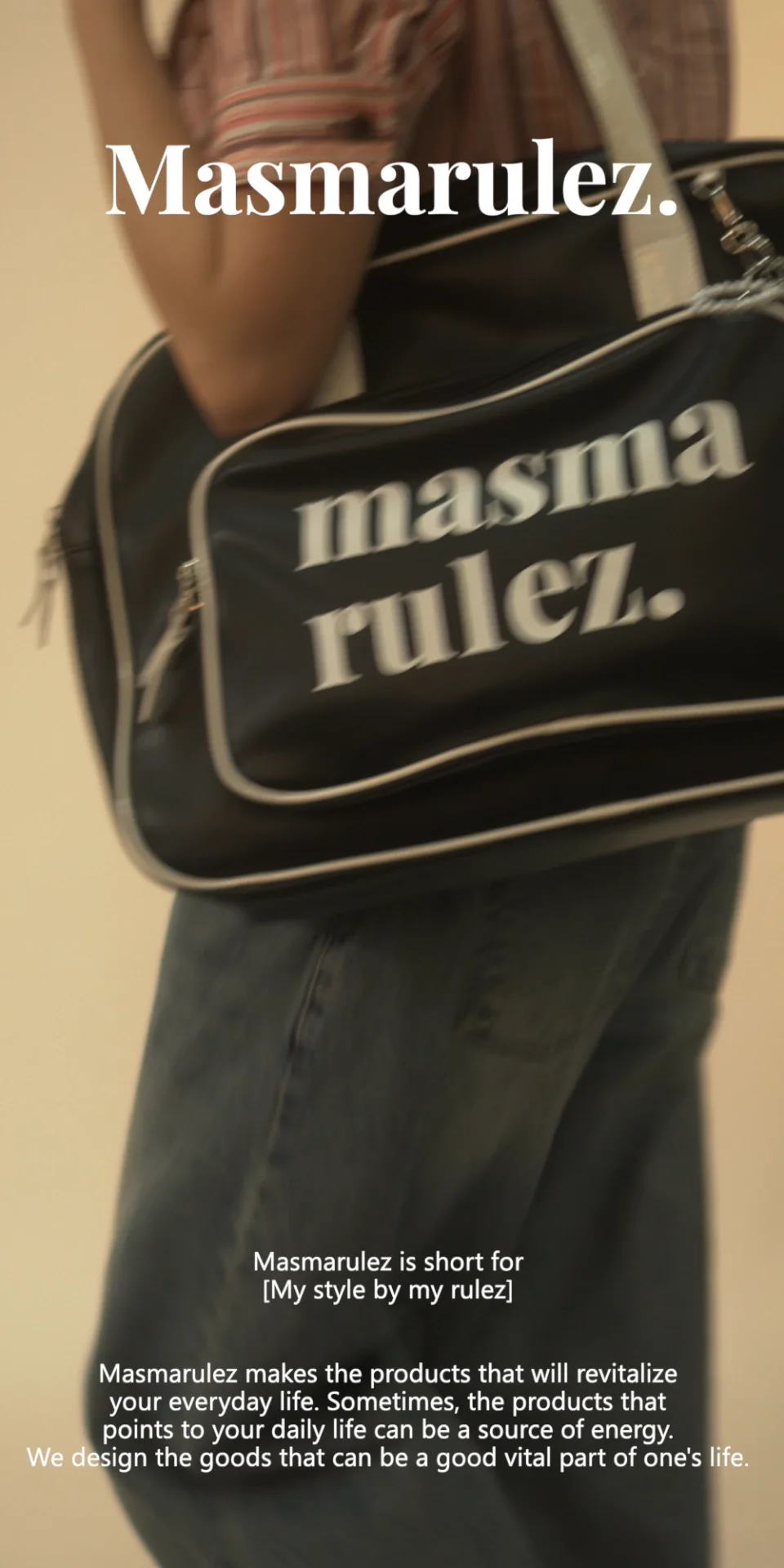 mama square pocket shoulder bag _ black : Masmarulez [마스마