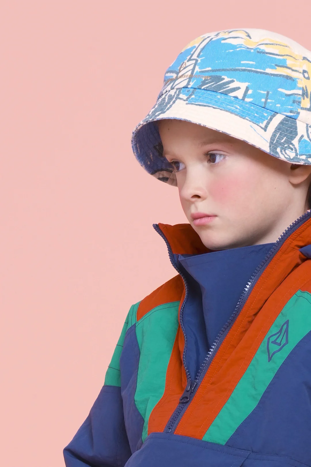 【HI FI FNK】Ted Nylon Hooded Jacket Navy Carp Track Jacket | The Animals Observatory