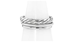 Sterling Silver Jewelry Set Three Rings