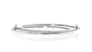 25 ct. t.w. Diamond Jewelry Set Two Bangle Bracelets in Sterling Silver