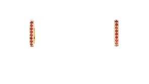 10 ct. t.w. Ruby Paper Clip Link Hoop Earrings in 14kt Yellow Gold