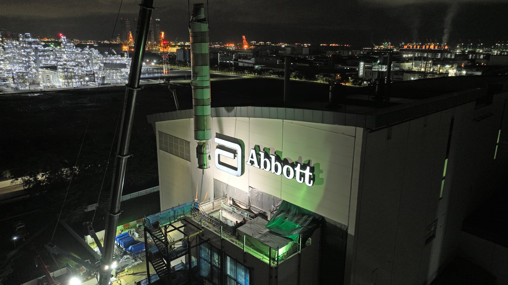 Abbott Heavy Lifting Timelapse and Drone Shoot.