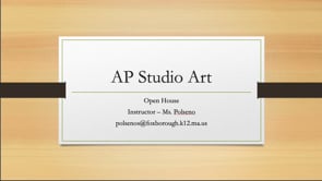 2024 AP Studio Art Summer Work Video