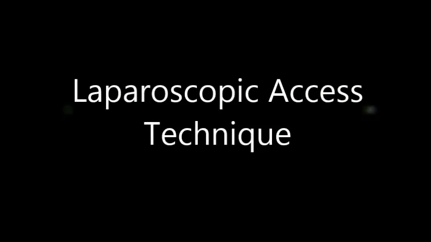 Laparoscopic Access Technique using Veress Needle