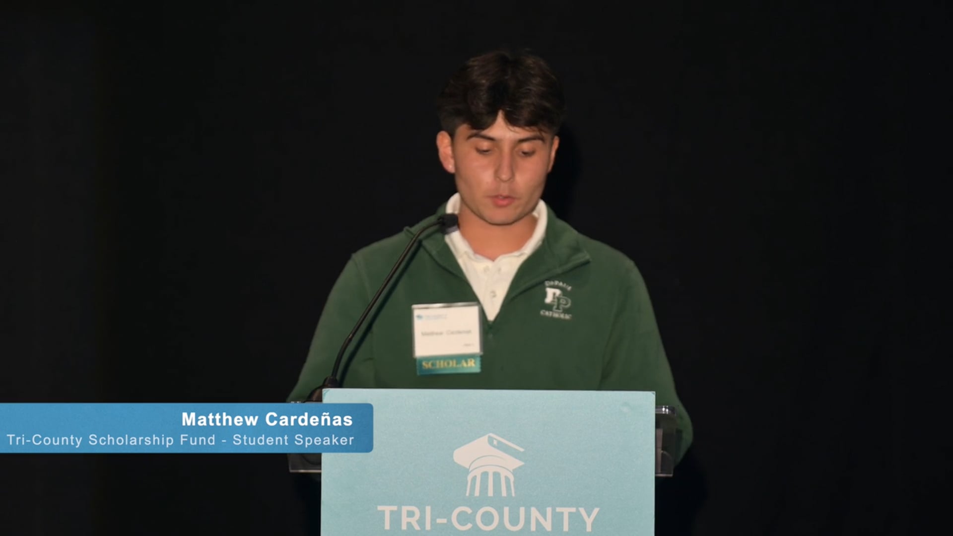 Freedom Scholar Speaker, Matthew Cardenas