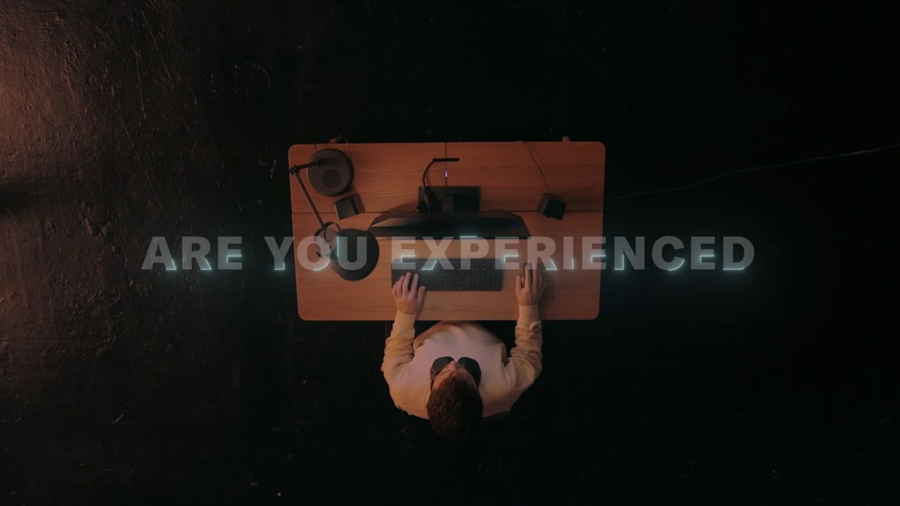 Experience is Everything printed on a THINK 24 banner, with the exclamation picture window and the circle lockup.